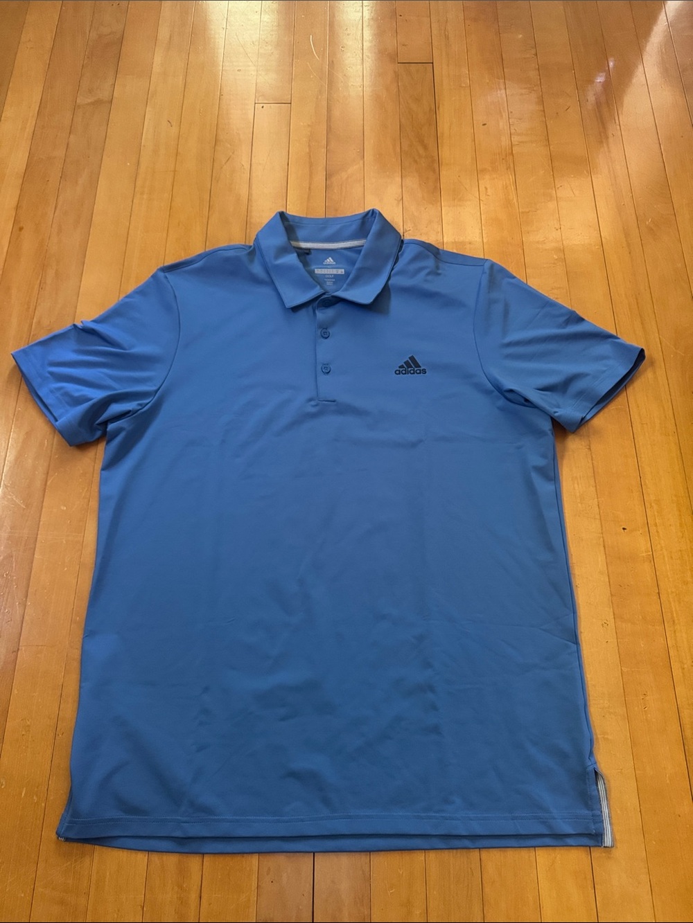 adidas golf Light Blue Athletic lightweight logo Polo men’s L